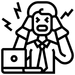 Clipart image of frustrated person